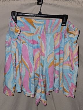 Colorful Swirl Print Summer Shorts